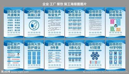 企業(yè) 工廠 餐飲 復工海報圖圖圖片