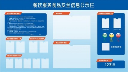 餐飲服務(wù)食品安全信息公示欄